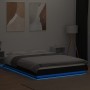 Bettgestell mit LED-Leuchten, schwarzes Holzwerkstoff, 120 x 190 cm von vidaXL, Betten und Lattenroste - Ref: Foro24-3281141,...