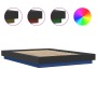 Bettgestell mit LED-Leuchten, schwarzes Holzwerkstoff, 120 x 190 cm von vidaXL, Betten und Lattenroste - Ref: Foro24-3281141,...