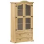 Corona cabinet with display case solid pine wood 99x43x187 cm by vidaXL, Sideboards - Ref: Foro24-4005682, Price: 379,12 €, D...