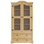 Corona cabinet with display case solid pine wood 99x43x187 cm by vidaXL, Sideboards - Ref: Foro24-4005682, Price: 415,76 €, D...