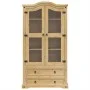 Corona cabinet with display case solid pine wood 99x43x187 cm by vidaXL, Sideboards - Ref: Foro24-4005682, Price: 379,12 €, D...