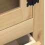 Armario con vitrina Corona madera maciza pino 99x43x187 cm de vidaXL, Aparadores - Ref: Foro24-4005682, Precio: 415,76 €