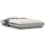 Estructura cama con luces LED madera gris hormigón 75x190 cm de vidaXL, Camas y somieres - Ref: Foro24-3281157, Precio: 137,8...