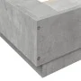 Estructura cama con luces LED madera gris hormigón 75x190 cm de vidaXL, Camas y somieres - Ref: Foro24-3281157, Precio: 137,8...
