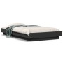 Bed frame with LED lights black engineered wood 75x190 cm by vidaXL, Beds and slatted bases - Ref: Foro24-3281155, Price: 144...