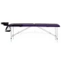 Folding massage table 2 zones black and purple aluminum by vidaXL, massage tables - Ref: Foro24-110231, Price: 154,06 €, Disc...