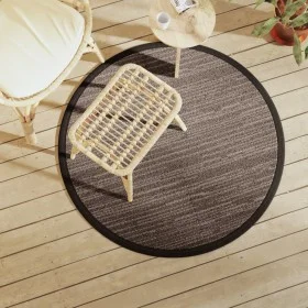 Brown PP outdoor rug Ø120 cm by vidaXL, Outdoor protectors - Ref: Foro24-368486, Price: 22,28 €, Discount: %