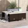 Gartenhocker mit Kissen 4 Stück braunes synthetisches Rattan von vidaXL, Hocker für den Außenbereich - Ref: Foro24-368363, Pr...