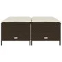 Gartenhocker mit Kissen 4 Stück braunes synthetisches Rattan von vidaXL, Hocker für den Außenbereich - Ref: Foro24-368363, Pr...