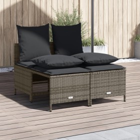 4-piece garden sofa set and gray synthetic rattan cushions by vidaXL, Garden sets - Ref: Foro24-368382, Price: 174,29 €, Disc...