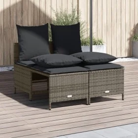 4-piece garden sofa set and gray synthetic rattan cushions by vidaXL, Garden sets - Ref: Foro24-368382, Price: 180,63 €, Disc...