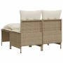 Garden sofa set with cushions 4 pieces beige synthetic rattan by vidaXL, Garden sets - Ref: Foro24-368375, Price: 207,90 €, D...