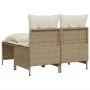 Gartensofa-Set mit Kissen, 4-teilig, beiges synthetisches Rattan von vidaXL, Gartensets - Ref: Foro24-368375, Preis: 204,07 €...