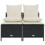 4-piece garden sofa set with black synthetic rattan cushions by vidaXL, Garden sets - Ref: Foro24-368380, Price: 175,57 €, Di...