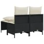 4-piece garden sofa set with black synthetic rattan cushions by vidaXL, Garden sets - Ref: Foro24-368380, Price: 175,57 €, Di...