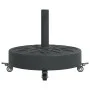 Round umbrella base with wheels for Ø38 / 48 mm masts 27 kg by vidaXL, Umbrella bases - Ref: Foro24-4007976, Price: 67,88 €, ...