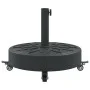 Round umbrella base with wheels for Ø38 / 48 mm masts 27 kg by vidaXL, Umbrella bases - Ref: Foro24-4007976, Price: 67,88 €, ...