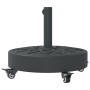 Round umbrella base with wheels for Ø38 / 48 mm masts 27 kg by vidaXL, Umbrella bases - Ref: Foro24-4007976, Price: 65,51 €, ...