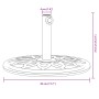 Halbrunder Schirmständer für Stangen Ø38/48 mm 12 kg von vidaXL, Schirmständer - Ref: Foro24-4007974, Preis: 39,10 €, Rabatt: %