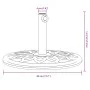 Semicircular umbrella base for Ø38/48 mm poles 12 kg by vidaXL, Umbrella bases - Ref: Foro24-4007974, Price: 38,41 €, Discoun...