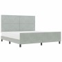 Estructura de cama Gris claro 180 x 200 cm Terciopelo