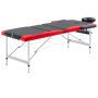 Folding massage table 3 zones black and red aluminum by vidaXL, massage tables - Ref: Foro24-110238, Price: 174,51 €, Discoun...