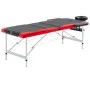 Folding massage table 3 zones black and red aluminum by vidaXL, massage tables - Ref: Foro24-110238, Price: 186,26 €, Discoun...