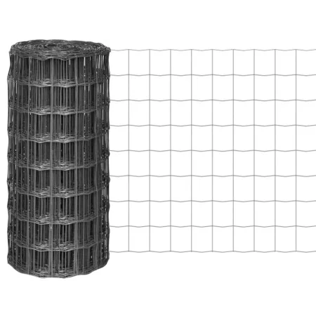 Euro Valla de acero gris 25x0,8 m de vidaXL, Paneles de vallas - Ref: Foro24-142514, Precio: 57,32 €, Descuento: %