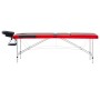 Folding massage table 3 zones black and red aluminum by vidaXL, massage tables - Ref: Foro24-110238, Price: 174,51 €, Discoun...