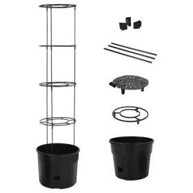 Anthracite gray polypropylene tomato planter Ø39x150 cm by vidaXL, Pots and planters - Ref: Foro24-152210, Price: 34,09 €, Di...
