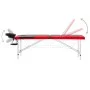 Folding massage table 3 zones black and red aluminum by vidaXL, massage tables - Ref: Foro24-110238, Price: 186,26 €, Discoun...