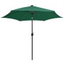 Regenschirm mit LED-Lichtern und grüner Aluminiumstange 300 cm von vidaXL, Sonnenschirme - Ref: Foro24-47360, Preis: 113,46 €...