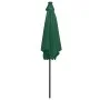 Regenschirm mit LED-Lichtern und grüner Aluminiumstange 300 cm von vidaXL, Sonnenschirme - Ref: Foro24-47360, Preis: 111,20 €...