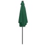 Regenschirm mit LED-Lichtern und grüner Aluminiumstange 300 cm von vidaXL, Sonnenschirme - Ref: Foro24-47360, Preis: 113,46 €...