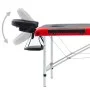 Folding massage table 3 zones black and red aluminum by vidaXL, massage tables - Ref: Foro24-110238, Price: 186,26 €, Discoun...