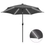 Umbrella with LED lights and anthracite gray aluminum pole 300cm by vidaXL, Umbrellas - Ref: Foro24-47362, Price: 114,01 €, D...
