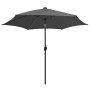 Umbrella with LED lights and anthracite gray aluminum pole 300cm by vidaXL, Umbrellas - Ref: Foro24-47362, Price: 124,68 €, D...