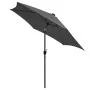Umbrella with LED lights and anthracite gray aluminum pole 300cm by vidaXL, Umbrellas - Ref: Foro24-47362, Price: 114,01 €, D...