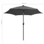 Umbrella with LED lights and anthracite gray aluminum pole 300cm by vidaXL, Umbrellas - Ref: Foro24-47362, Price: 114,01 €, D...