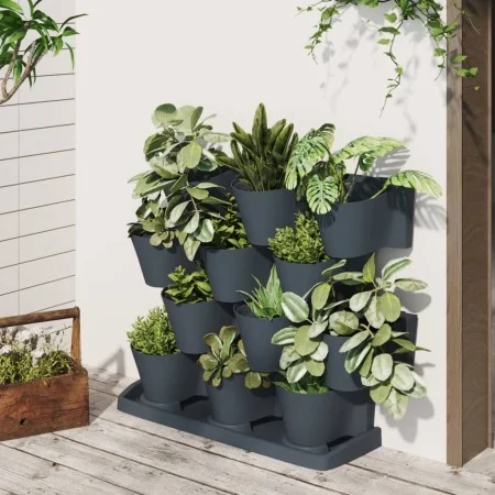 Vertical garden plant set 12 units anthracite polypropylene by vidaXL, Pots and planters - Ref: Foro24-152206, Price: 78,99 €...