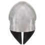 Réplica de casco de guerrero griego rol en vivo acero plateado