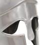 Réplica de casco de guerrero griego rol en vivo acero plateado