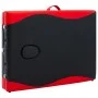 Folding massage table 3 zones black and red aluminum by vidaXL, massage tables - Ref: Foro24-110238, Price: 186,26 €, Discoun...