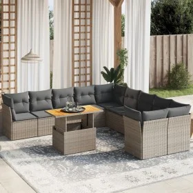 11-piece garden sofa set and gray synthetic rattan cushions by vidaXL, Garden sets - Ref: Foro24-3271046, Price: 671,40 €, Di...