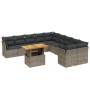 11-piece garden sofa set and gray synthetic rattan cushions by vidaXL, Garden sets - Ref: Foro24-3271046, Price: 671,80 €, Di...
