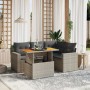 Garden sofa set with cushions 5 pieces gray synthetic rattan by vidaXL, Garden sets - Ref: Foro24-3271298, Price: 351,34 €, D...