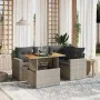 Garden sofa set with cushions 5 pieces gray synthetic rattan by vidaXL, Garden sets - Ref: Foro24-3271298, Price: 357,28 €, D...