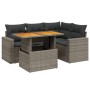 Garden sofa set with cushions 5 pieces gray synthetic rattan by vidaXL, Garden sets - Ref: Foro24-3271298, Price: 351,34 €, D...