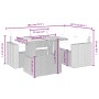 Garden sofa set with cushions 5 pieces gray synthetic rattan by vidaXL, Garden sets - Ref: Foro24-3271298, Price: 351,34 €, D...