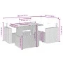 Garden sofa set with cushions 5 pieces gray synthetic rattan by vidaXL, Garden sets - Ref: Foro24-3271298, Price: 357,28 €, D...